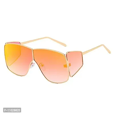 Fabulous Orange Metal UV Protected Sunglasses For Men
