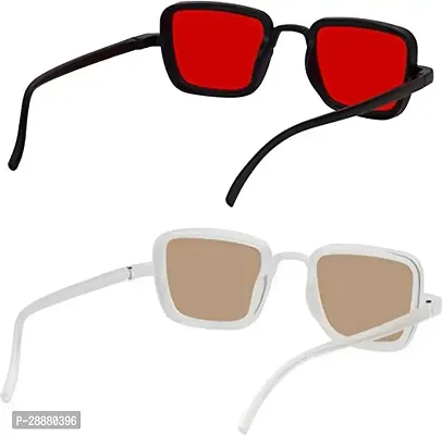 Modern Multicoloured Plastic Sunglasses Pack Of 2-thumb4