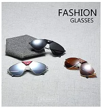 Fabulous Silver Metal UV Protected Sunglasses For Men-thumb4