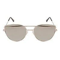 Arzonai Hayes Retro Square Shape Silver-Silver Mirrored UV Protection Sunglasses For Men  Women [MA-034-S2 ]-thumb2