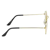 Arzonai Stylum Oval Shape Golden-Transparent UV Protection Sunglasses | Frame For Men  Women [MA-096-S2 ]-thumb3