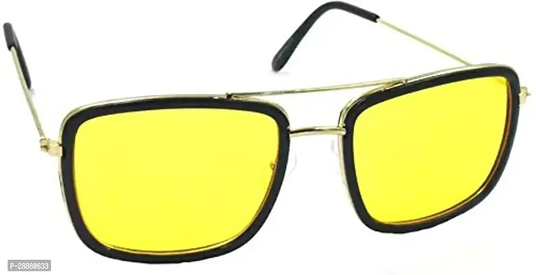 Modern Yellow Metal Sunglasses-thumb0