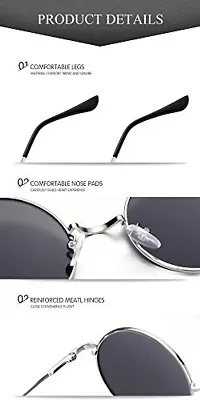 Modern Silver Metal Sunglasses-thumb3