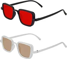 Modern Multicoloured Plastic Sunglasses Pack Of 2-thumb4