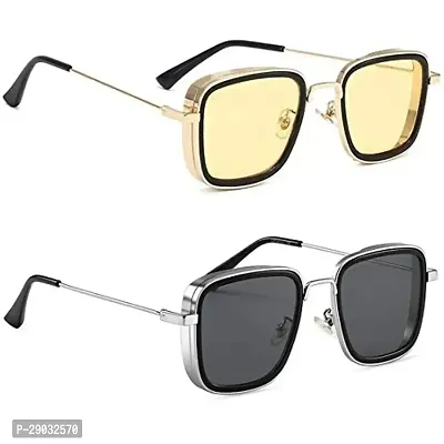 Stylish Metal Sunglasses Pack Of 2 (For Women  Men)-thumb0