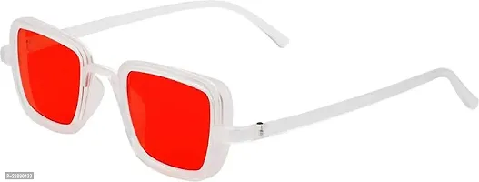 Modern Red Metal Sunglasses