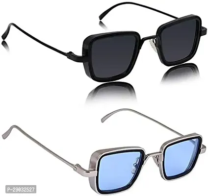 Unisex Metal Sunglasses Pack Of 2-thumb0