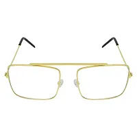 ARZONAI Men Rectangular Sunglasses Transparent Frame, Transparent Lens (Medium) - 1 Sunglass, 1 Hard Case, 1 Cloth and Warranty Card-thumb3