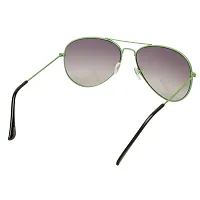 Stylish Classic Aviator Shape Green-Black Uv Protection Sunglasses For Women-thumb3