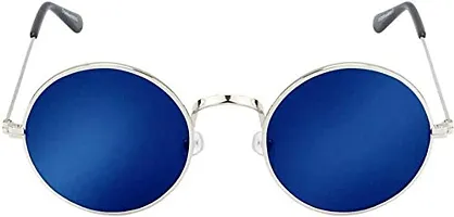 ARZONAI Men Round Sunglasses Silver Frame, Multicolor Lens (Medium)- Pack of 5-thumb2