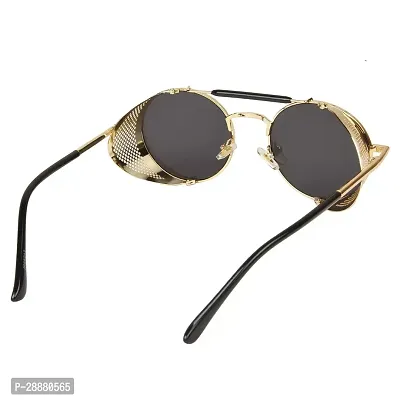 Modern Golden Metal Sunglasses-thumb5