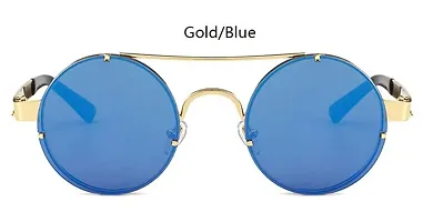 Fabulous Blue Metal UV Protected Sunglasses For Men-thumb1