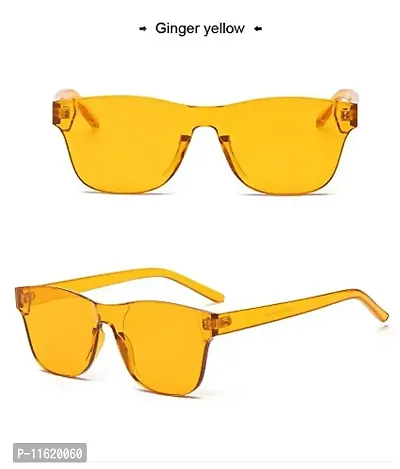 Fabulous Orange Plastic UV Protected Sunglasses For Men-thumb2