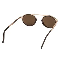 Arzonai Fisher Round Shape Brown-Brown UV Protection Sunglasses For Men  Women [MA-009-S4 ]-thumb4