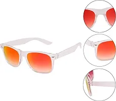 Modern Orange Plastic Sunglasses-thumb3