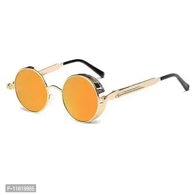 Fabulous Orange Metal UV Protected Sunglasses For Men