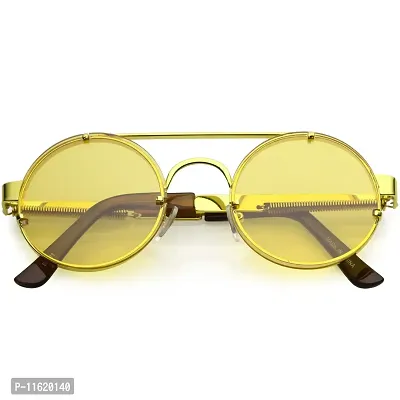 Fabulous Golden Metal UV Protected Sunglasses For Men-thumb2