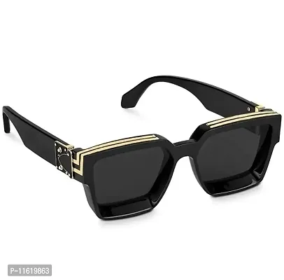 Fabulous Black Plastic UV Protected Sunglasses For Men-thumb2