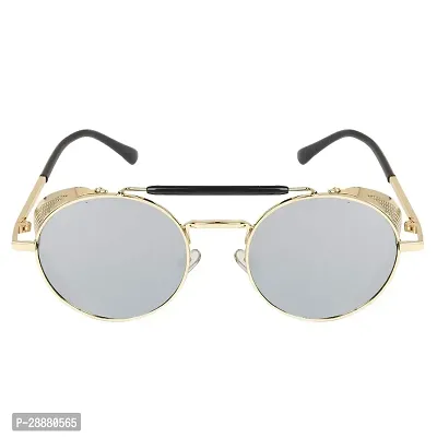 Modern Golden Metal Sunglasses-thumb2