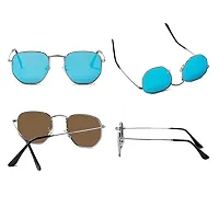 Fabulous Blue Metal UV Protected Sunglasses For Men-thumb3