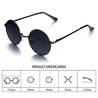 Fabulous Black Metal UV Protected Sunglasses For Men-thumb2