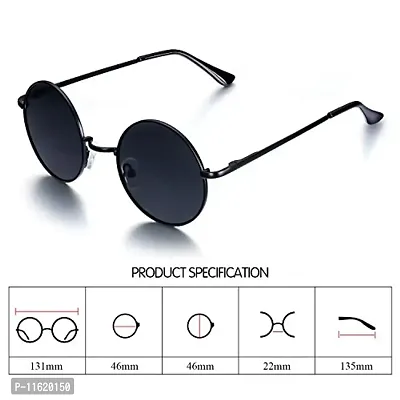 Fabulous Black Metal UV Protected Sunglasses For Men-thumb3