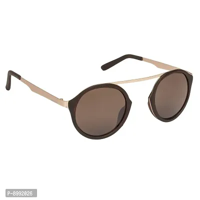 Arzonai Fisher Round Shape Brown-Brown UV Protection Sunglasses For Men  Women [MA-009-S4 ]-thumb2