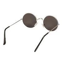 Arzonai Hammond Round Shape Silver-Blue Mirrored UV Protection Sunglasses For Men  Women [MA-040-S18 ]-thumb4