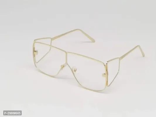 Modern Golden Metal Sunglasses