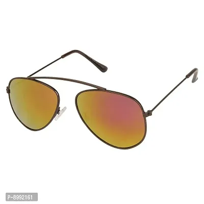 Arzonai Hartley Aviator Shape Brown-Orange UV Protection Sunglasses For Men  Women [MA-099-S1 ]