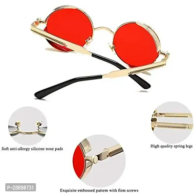 Modern Multicoloured Metal Sunglasses Pack Of 2-thumb4