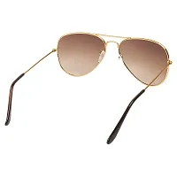 Arzonai Classic Aviator Shape Golden-Brown UV Protection Sunglasses For Men  Women [MA-008-S6 ]-thumb4