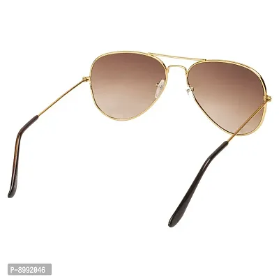 Arzonai Classic Aviator Shape Golden-Brown UV Protection Sunglasses For Men  Women [MA-008-S6 ]-thumb5