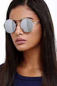 Fabulous Silver Metal UV Protected Sunglasses For Men-thumb1