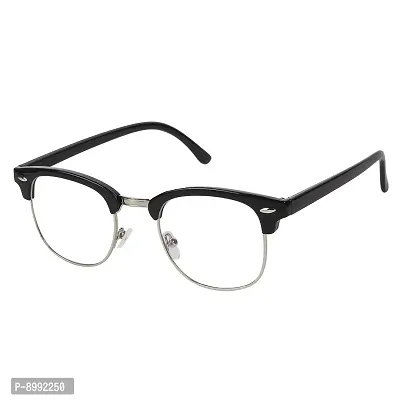 ARZONAI Clubmaster Men's and Women's Wayfarer Square Black UV Protection Sunglasses (MA-094-S20, Transparent, Medium)