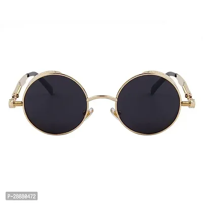 Modern Black Metal Sunglasses-thumb2