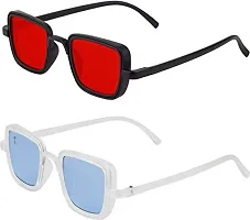 Modern Multicoloured Plastic Sunglasses Pack Of 2-thumb4