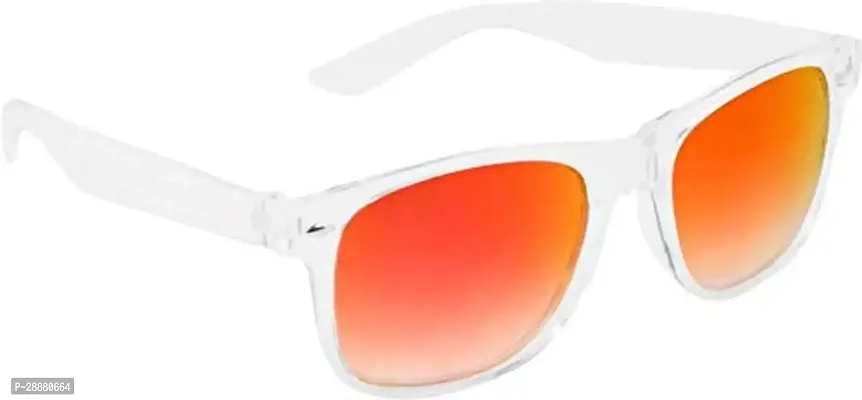 Modern Orange Plastic Sunglasses-thumb2