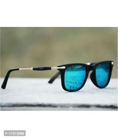 Fabulous Blue Metal UV Protected Sunglasses For Men-thumb2