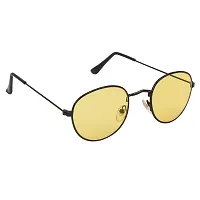 Arzonai Pento Oval Black-Yellow UV Protection Sunglasses For Men  Women [MA-026-S15]-thumb1