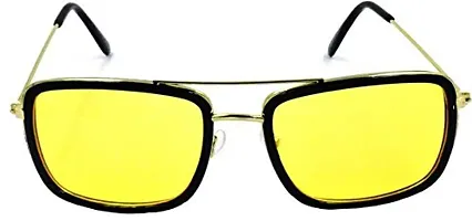 Modern Yellow Metal Sunglasses-thumb1
