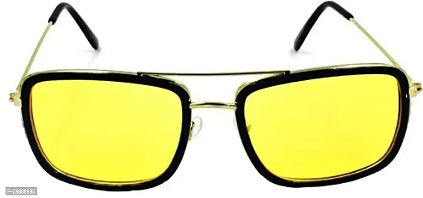 Modern Yellow Metal Sunglasses-thumb2
