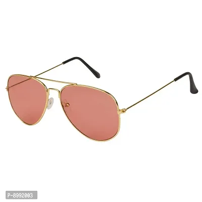 Arzonai Classics Aviator Golden-pink UV Protection Sunglasses For Men  Women |MA-095-S19|