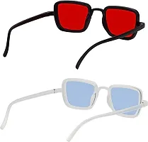 Modern Multicoloured Plastic Sunglasses Pack Of 2-thumb3