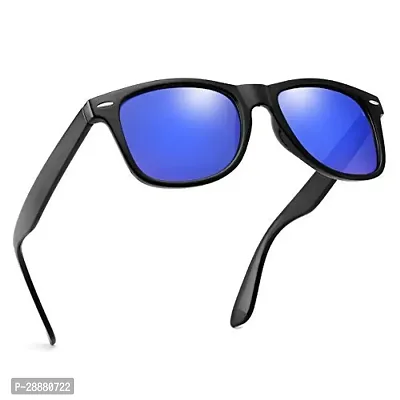 Modern Blue Plastic Sunglasses-thumb0