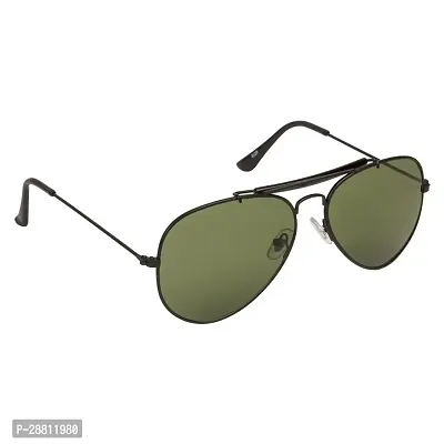 Stylish Classic Aviator Shape Black-Green Uv Protection Sunglasses For Women-thumb2