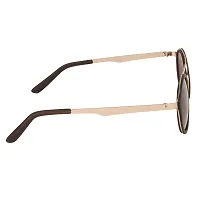 Arzonai Fisher Round Shape Brown-Brown UV Protection Sunglasses For Men  Women [MA-009-S4 ]-thumb3