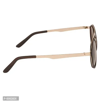 Arzonai Fisher Round Shape Brown-Brown UV Protection Sunglasses For Men  Women [MA-009-S4 ]-thumb4