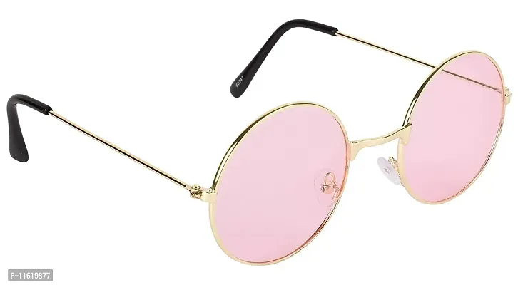 Fabulous Pink Metal UV Protected Sunglasses For Men