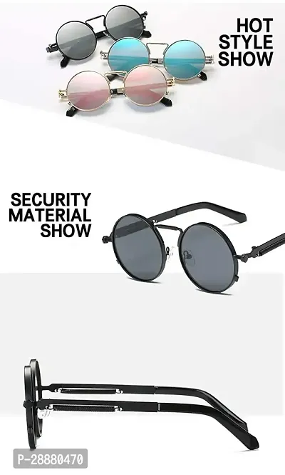 Modern Orange Metal Sunglasses-thumb3